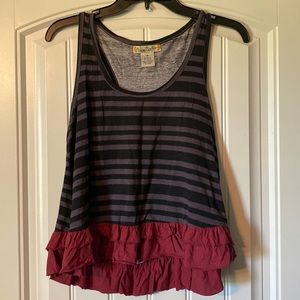 Women’s boutique ruffle tank top